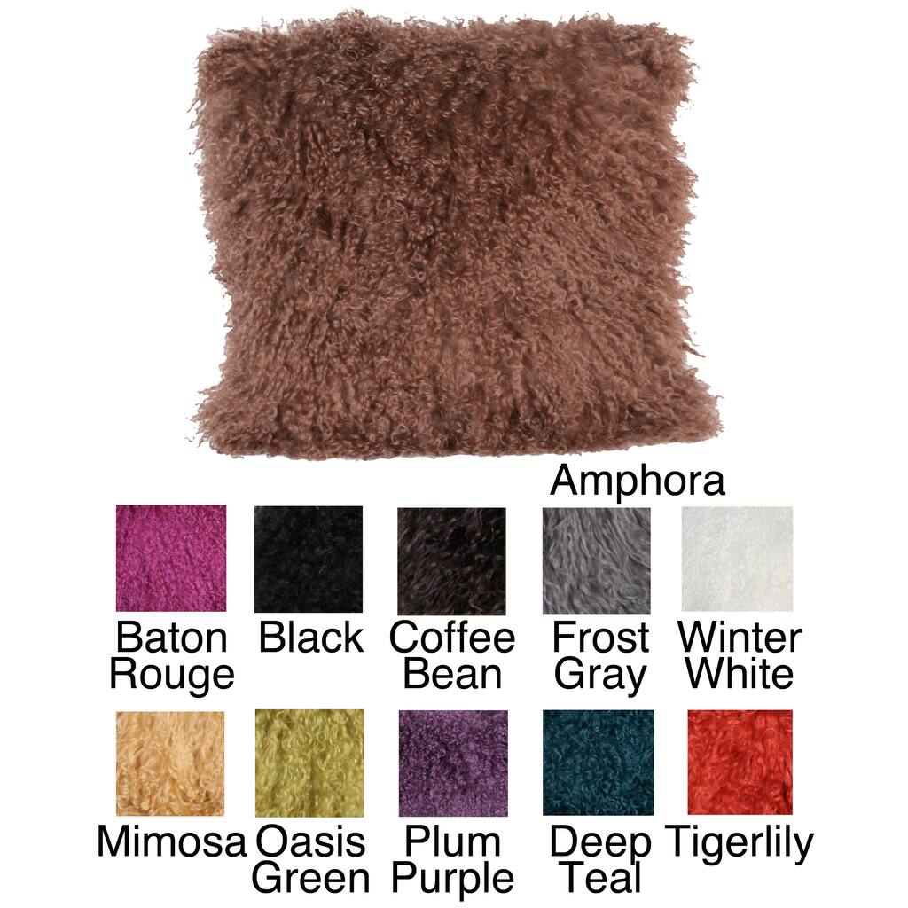 Mongolian Lamb 16-inch Pillow