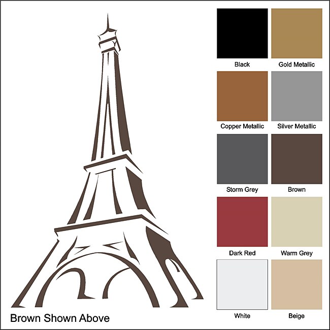 Shop Vinyl Letter Decor 21 Inch Eiffel Tower Vinyl Wall Decal