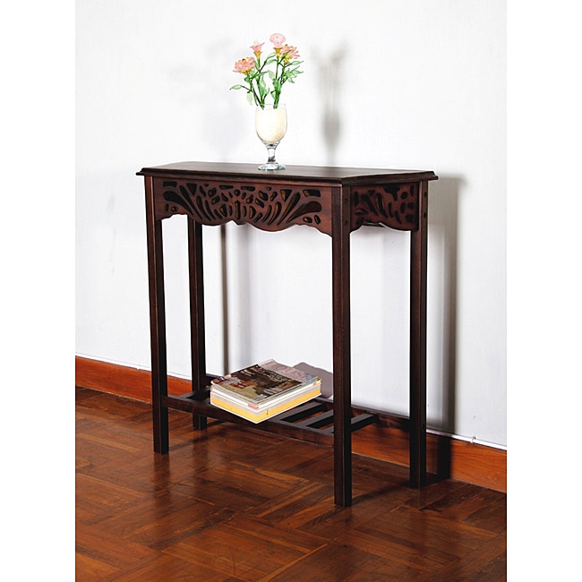 Solid Mahogany Wood Entry Wall Console Sofa Table