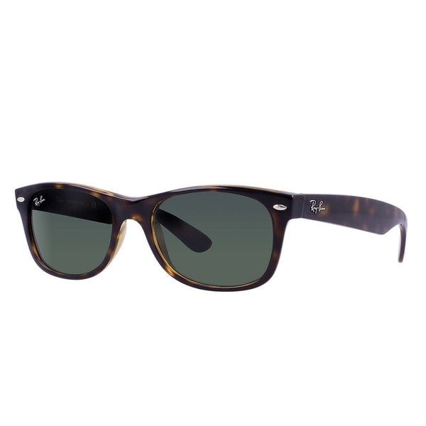 Shop Ray-Ban New Wayfarer RB2132 Unisex Havana Frame Green Lens ...