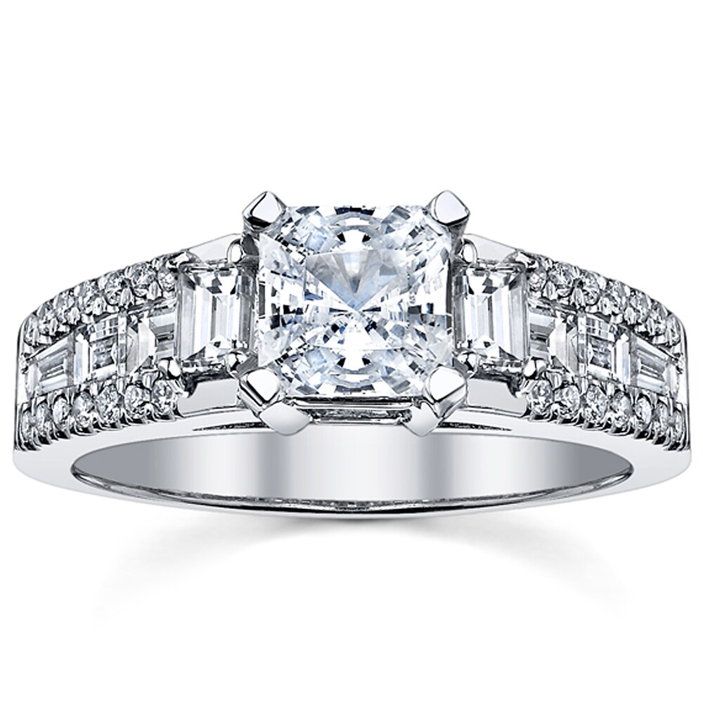 Shop 18k White Gold Certified 2ct TDW Radiant Cut Diamond Engagement Ring Free Shipping Today