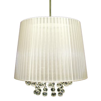 Warehouse of Tiffany White Ice Crystal Hanging Lamp