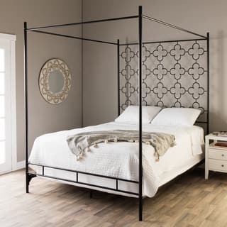 slide 2 of 3, Quatrefoil Queen Canopy Bed