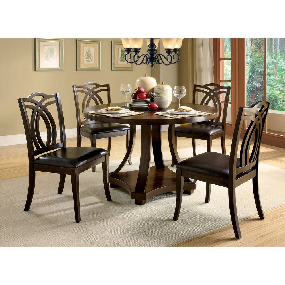 Furniture of America Dala Modern Oak Solid Wood 5-piece Dining Set