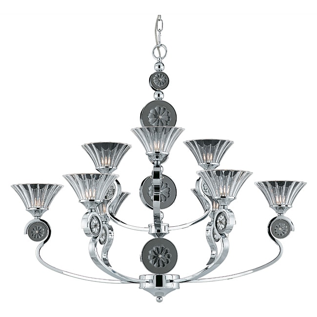 Medallion 9 light Plated Chrome Chandelier