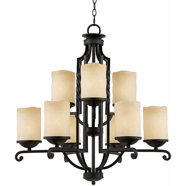 Granada 9 light Blacksmith Bronze Chandelier