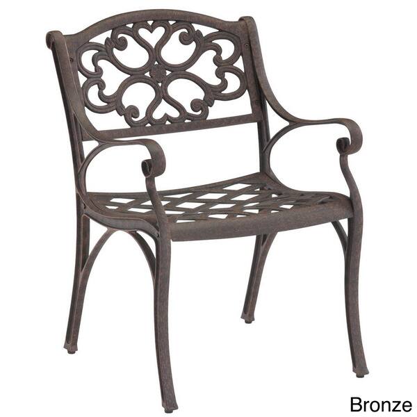 Shop Biscayne Cast Aluminum White Outdoor Arm Chairs Set Of 2 By Home Styles Overstock 6614300