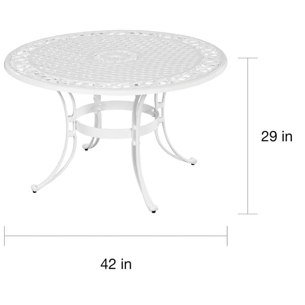 Biscayne Cast Aluminum 42 Inch Outdoor Dining Table By Home Styles 6614301 Outdoor Dining Table By Home Styles