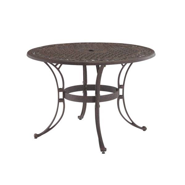 Biscayne Cast Aluminum Bronze 5 Piece 48 Inch Patio Dining Set By Home Styles 6614308 Biscayne Cast Aluminum Bronze 5