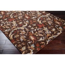 Hand tufted Brown Chauvin Wool Rug (3'3 x 5'3) Surya 3x5   4x6 Rugs