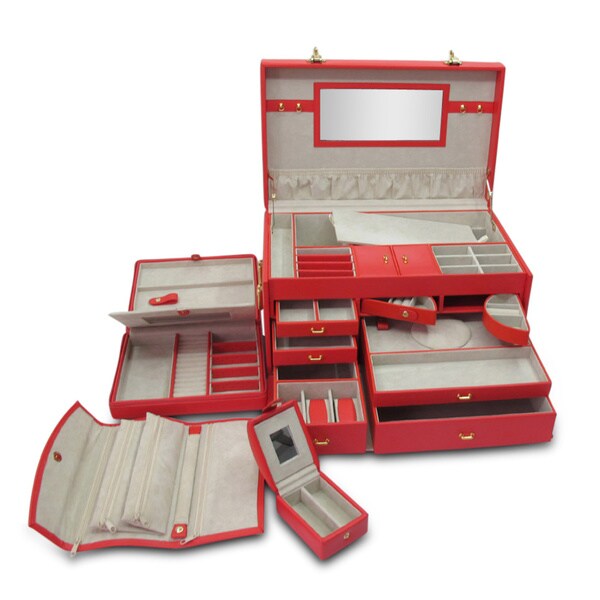 Shop Morelle & Co 'Marylyn' Leather Jewelry Chest with Three Takeaway