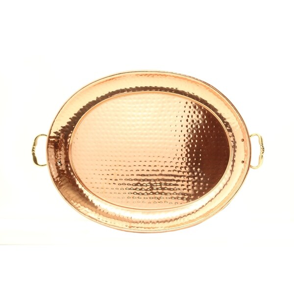 Old Dutch Copper Tray with Cast Brass Handle