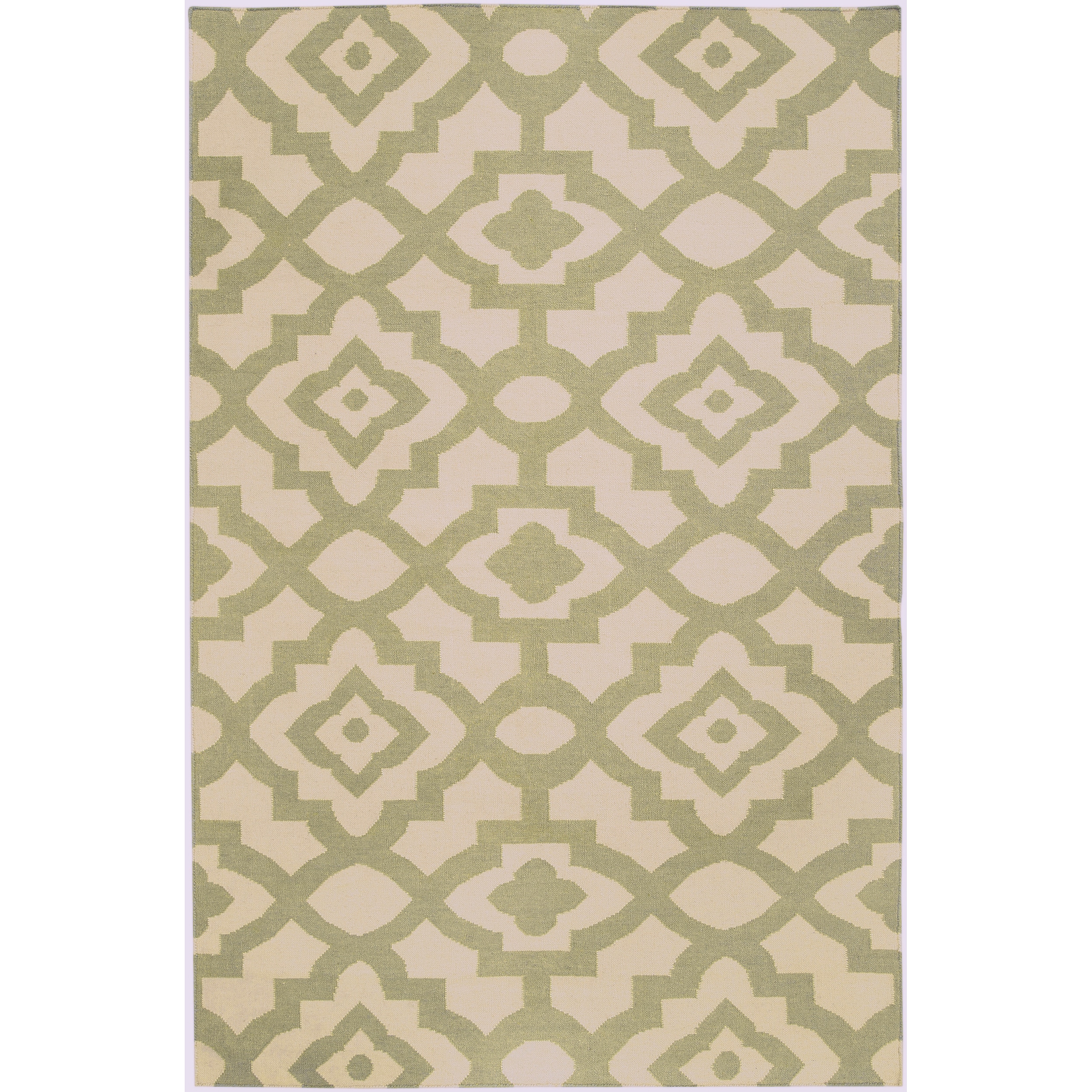 Hand woven Natural Market B Wool Rug (8 X 11)