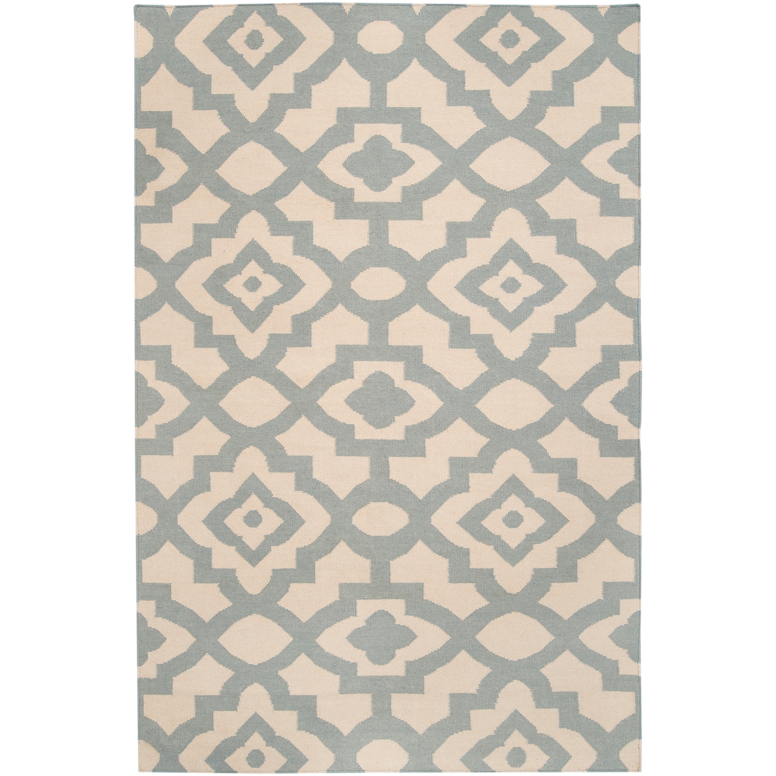 Hand woven Natural Market A Wool Rug (5 X 8)