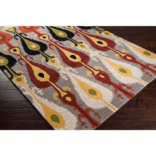 Hand-tufted Gray Mercury55 Wool Area Rug - 2'6" x 8' Runner