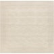 preview thumbnail 104 of 105, Hand Loomed Odessa Solid Bordered Tone-On-Tone Wool Area Rug 9'9" Square/Surplus - Ivory - Square