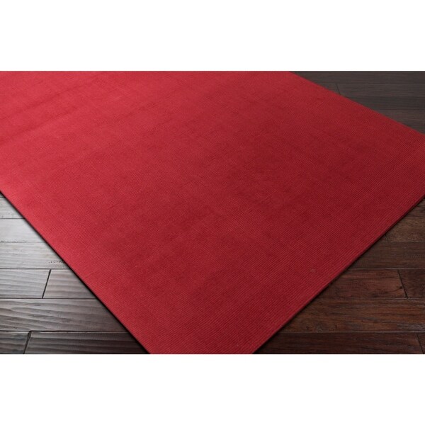 Shop Handcrafted Red Solid Casual Vaga Wool Area Rug 6' On Sale Free Shipping Today