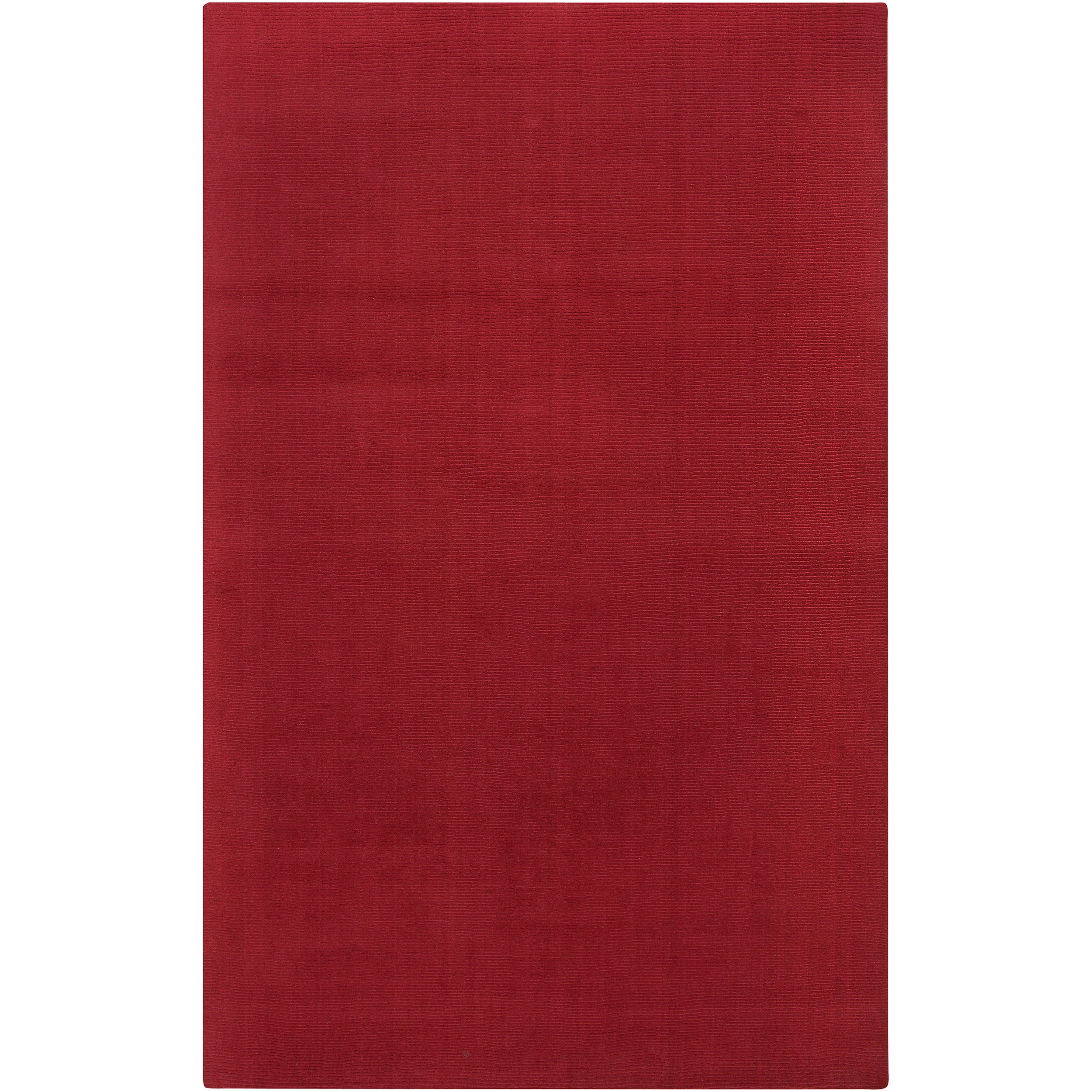 Hand-crafted Red Solid Casual Vaga Wool Area Rug (9' x 13')