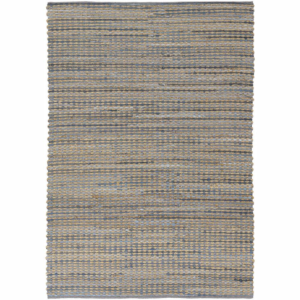 Flat-weave Mandara Blue-Tan Rug - 5' x 7'6