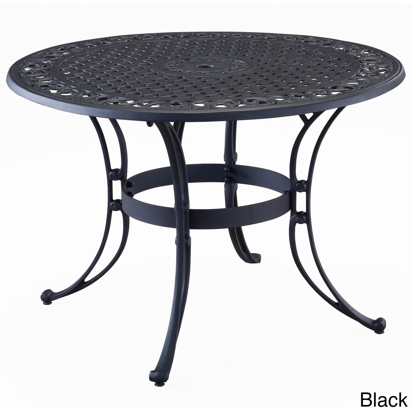 Biscayne White 48 Inch Round Outdoor Dining Table By Home Styles Dining Tables
