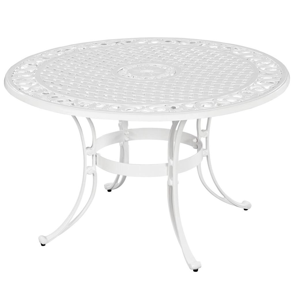 Biscayne 48-inch White Finish Round Dining Table by Home Styles - 29"h x 48"d