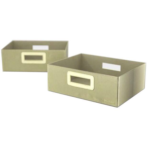 Flow Wall Decor Wide Collapsible Olive Storage Bins (Set of 2)