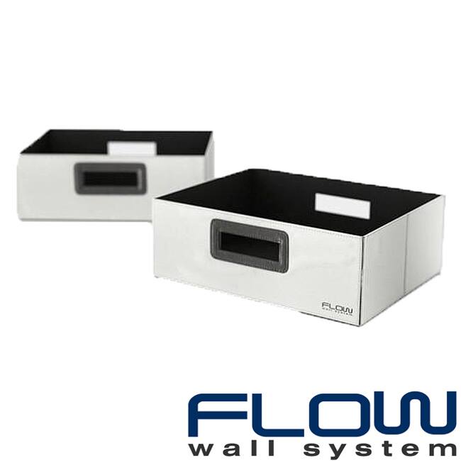 Flow Wall Decor Wide Collapsible Platinum Storage Bins (Set of 2)