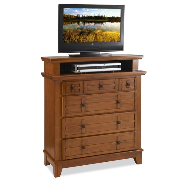 Shop Arts and Crafts Cottage Oak Media Chest by Home Styles Cottage