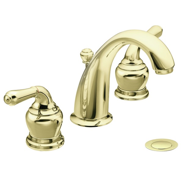 Moen T4572P Monticello TwoHandle Polished Brass High Arc Bathroom