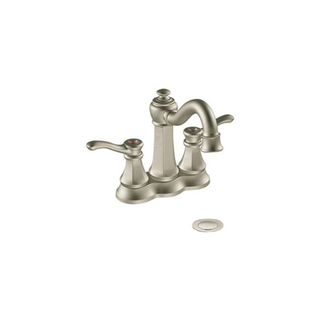 Moen Vestige Brushed Nickel Two handle High Arc Bathroom Faucet