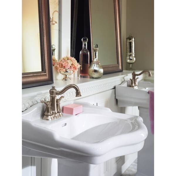 Shop Moen Vestige Brushed Nickel Two Handle High Arc Bathroom
