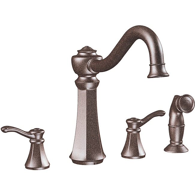 Moen 7068ORB Vestige Two Handle Kitchen Faucet with Hydrolock Installation Oil Rubbed Bronze L14189314