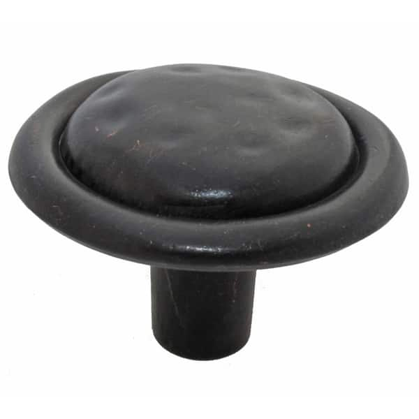 Shop Gliderite 1 375 Inch Oil Rubbed Bronze Round Hammered Cabinet