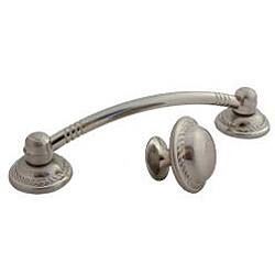 GlideRite 1.125-inch Satin Nickel Round Rope Cabinet Knobs (Case of 25)