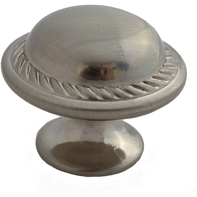 GlideRite 1.125-inch Satin Nickel Round Rope Cabinet Knobs (Case of 25)