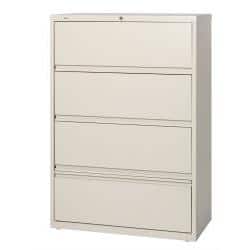 Hirsh Commercial Grade 36" Wide 4-drawer Lateral with Roll-out Shelves