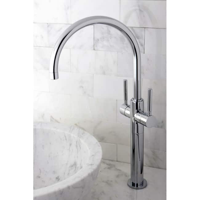 Kingston Brass Vessel Sink 18.75-inch Chrome Bathroom Faucet