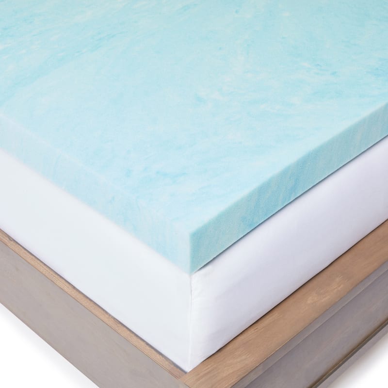 Slumber Solutions Gel Memory Foam Mattress Topper - Multiple Thickness Options