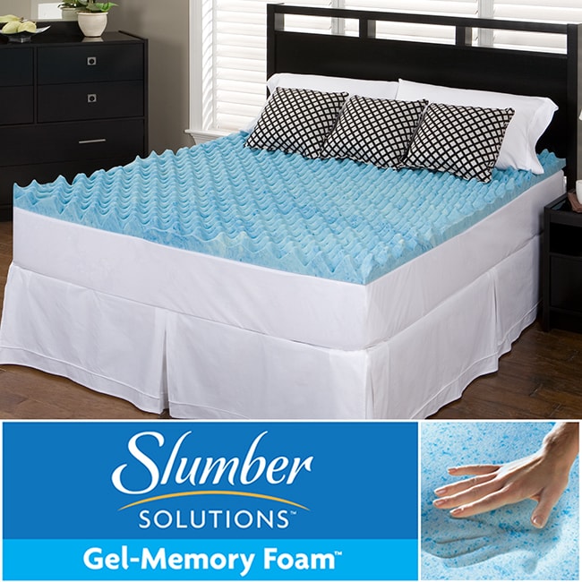 Slumber Solutions Gel Big Bump 2 inch Memory Foam Mattress Topper