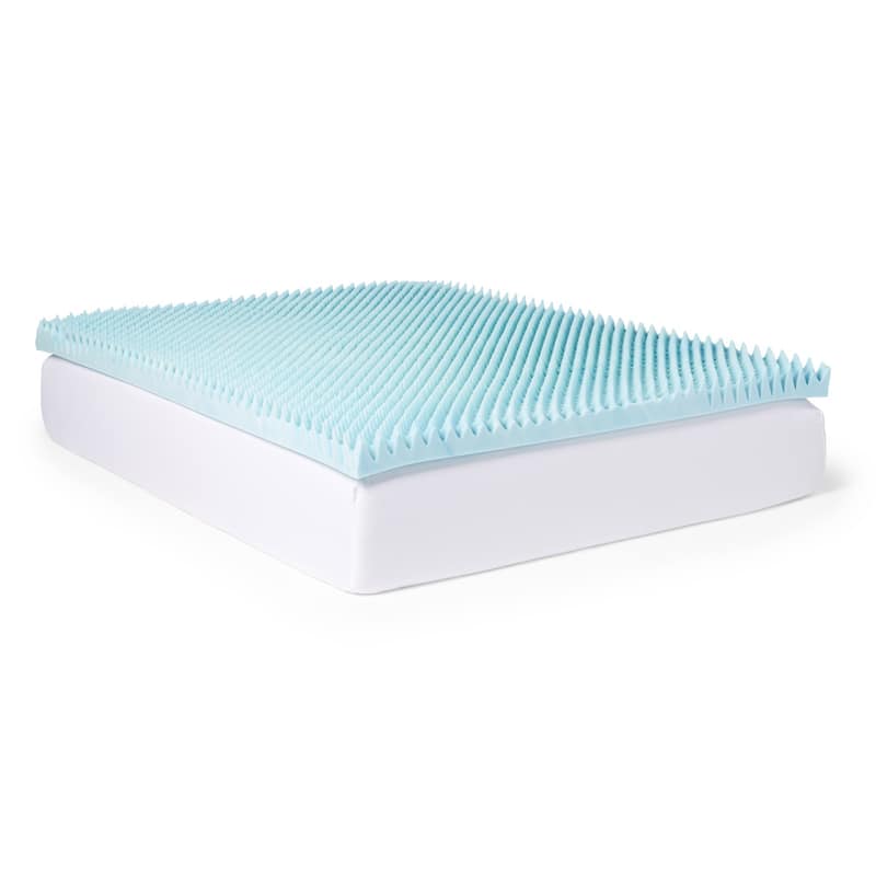 Slumber Solutions Highloft 4-inch Textured Gel Memory Foam Mattress Topper - Queen