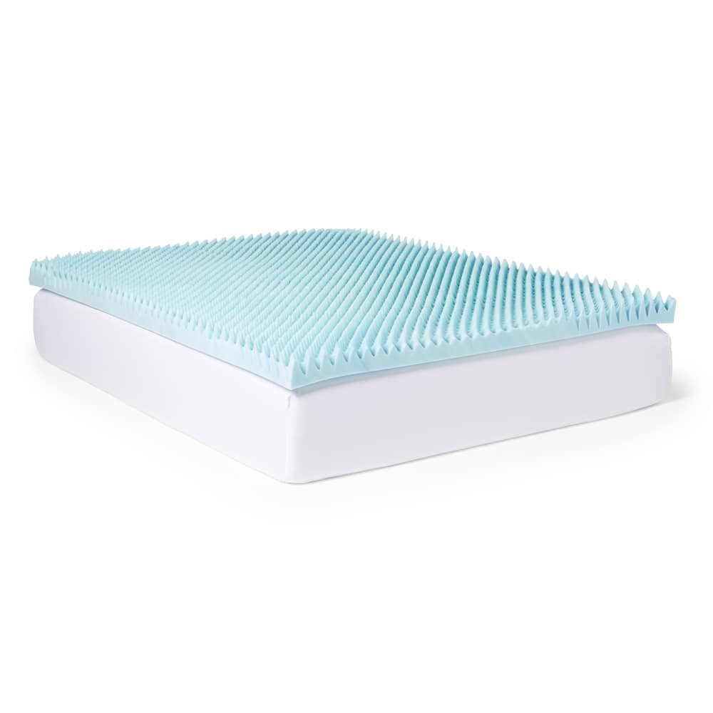 Slumber Solutions Highloft 4-inch Textured Gel Memory Foam Mattress Topper