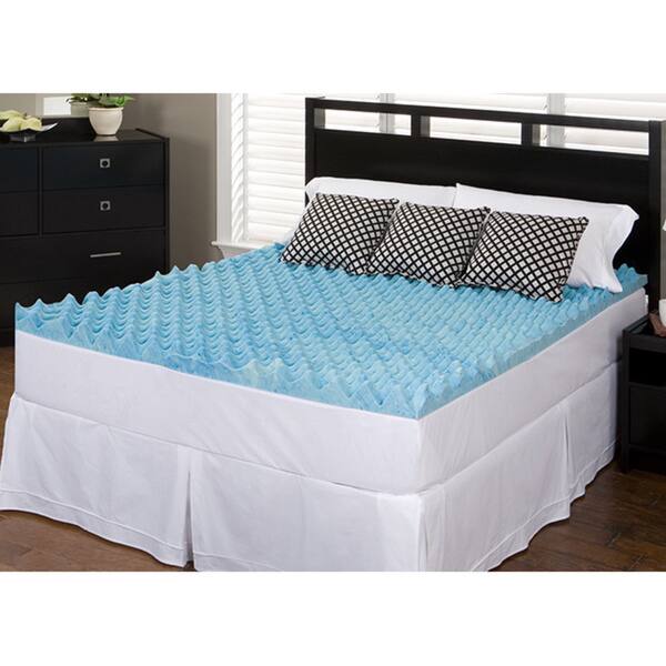 Slumber Solutions Gel Big Bump 2-inch Queen/ King/ Cal King-size Memory Foam Mattress Topper