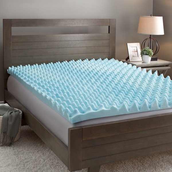 Slumber Solutions Gel Big Bump 4-inch Memory Foam Mattress Topper ...