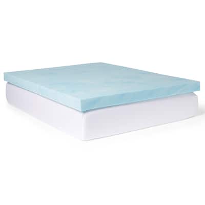 Slumber Solutions Gel 4-inch Memory Foam and 1.5-inch Fiber Mattress Topper