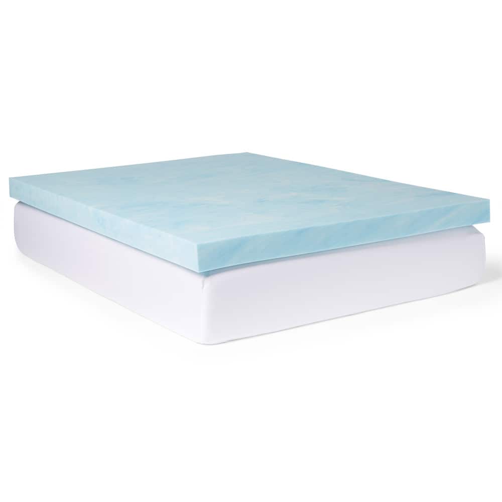 Slumber Solutions Gel 4-inch Memory Foam and 1.5-inch Fiber Mattress Topper