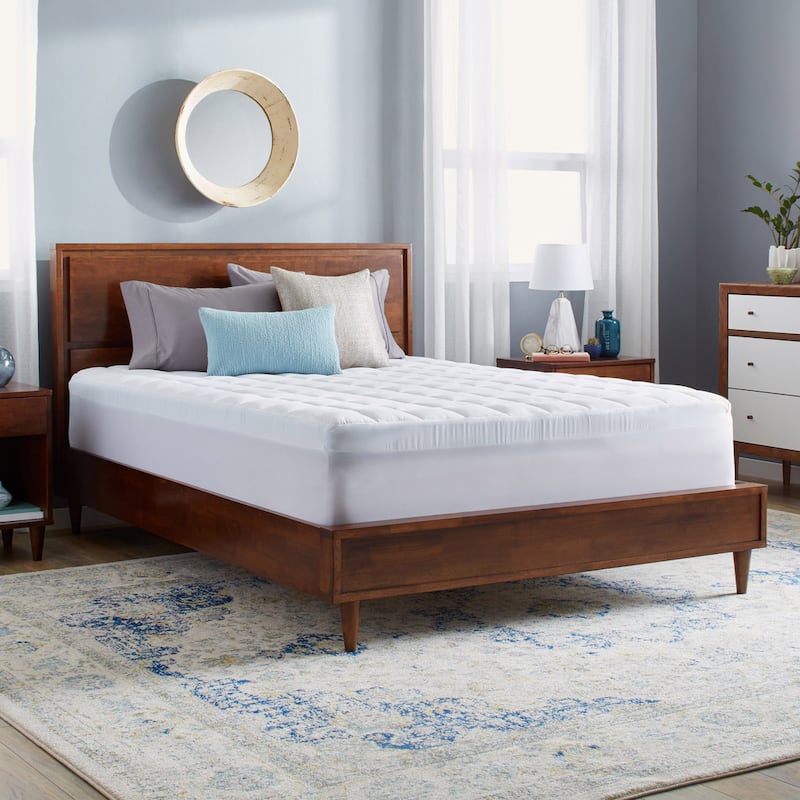 Slumber Solutions Gel 4-inch Memory Foam and 1.5-inch Fiber Mattress Topper