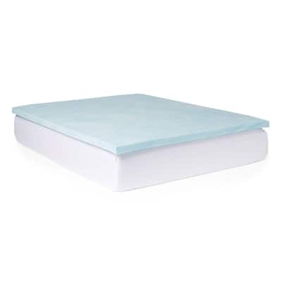 Slumber Solutions Gel 2-inch Memory Foam and 1.5-inch Fiber Mattress Topper