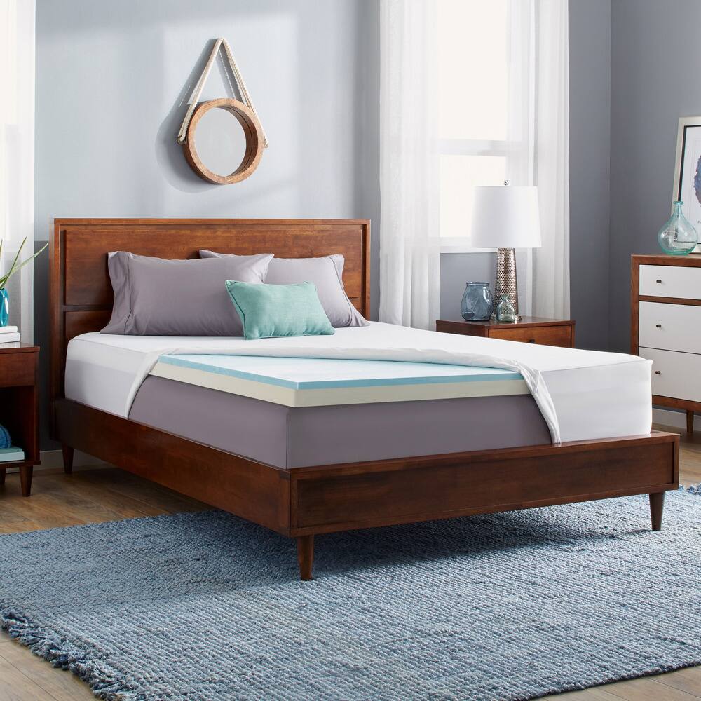 Slumber Solutions Gel Select 3-inch Memory Foam Mattress Topper with Cover