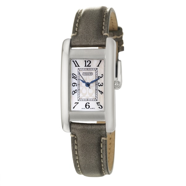 Coach Lexington Women's White Mother of Pearl Dial Leather Watch Coach Women's Coach Watches