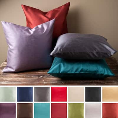 Artistic Weavers Decorative Chic 18-inch Square Solid Throw Pillow Cover with Poly Insert